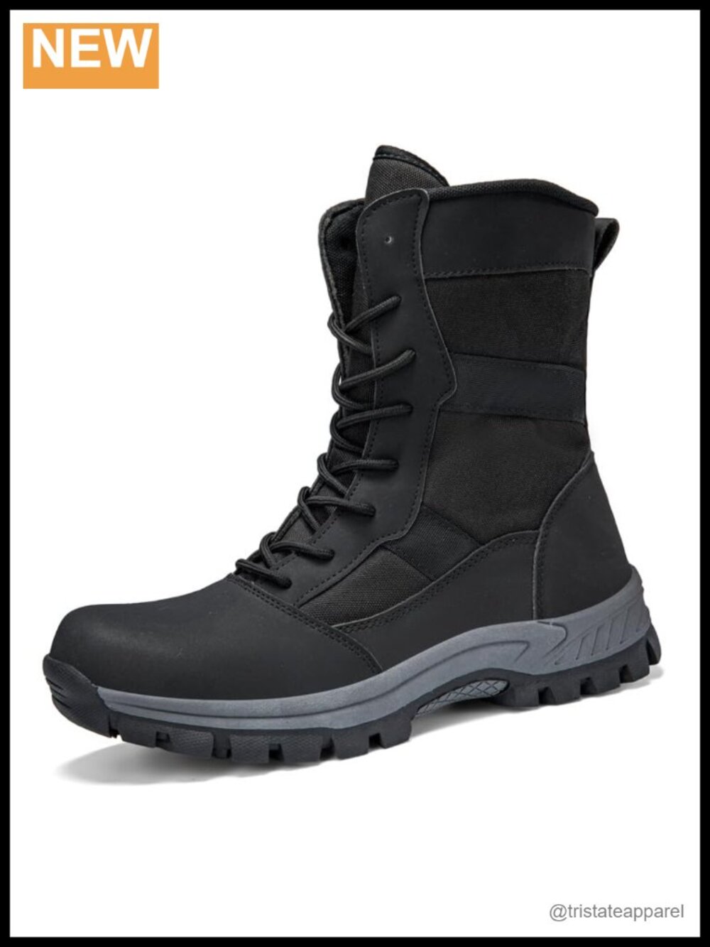 Men's Tactical Combat Boots Faux Leather Motorcycle Work Hiking Desert Boots